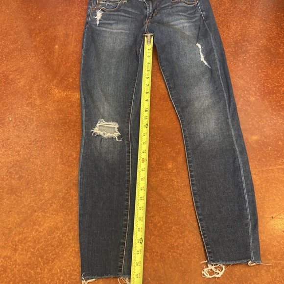 EUC Articles of Society Distressed Cropped / Ankle Skinny Leg Jeans Sz 26 - Picture 5 of 8